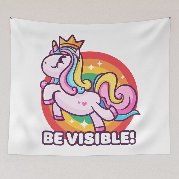 Item preview, Be Visible Pride Month Love Wins designed and sold by StickerbashCo.