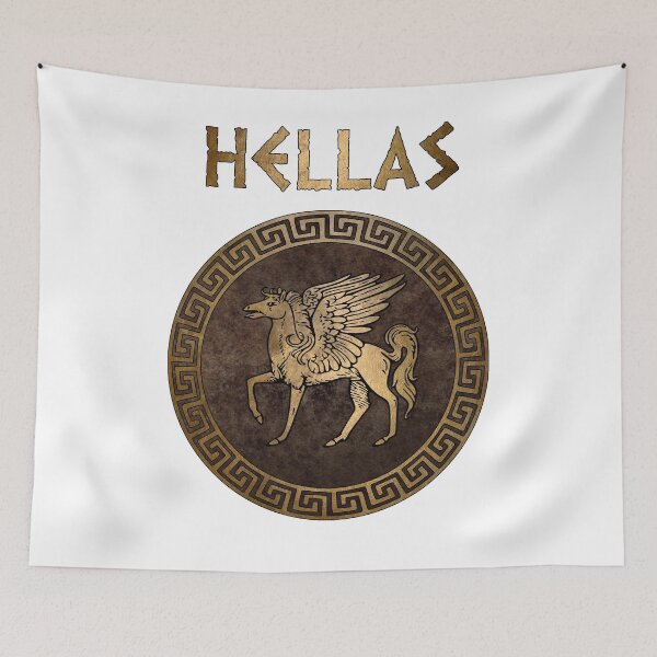 Item preview, Hellas Ancient Greece Pegasus Symbol designed and sold by Agema Apparel.