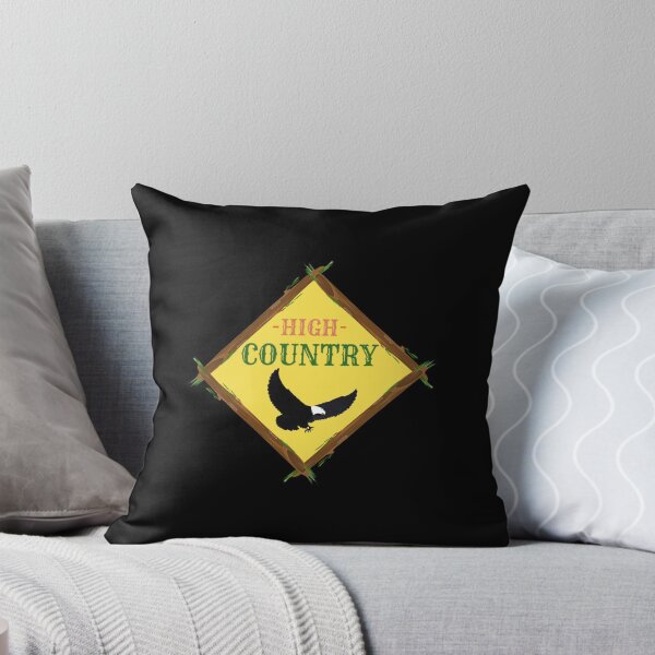 Item preview, High Country Log Diamond with Eagle-Yellow on Black designed and sold by HighCountry2021.