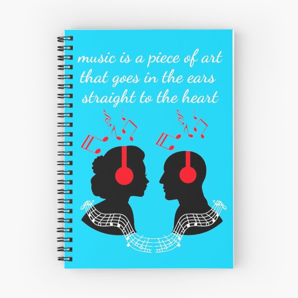 Item preview, Music and love. On blue. designed and sold by wearefreefrom.