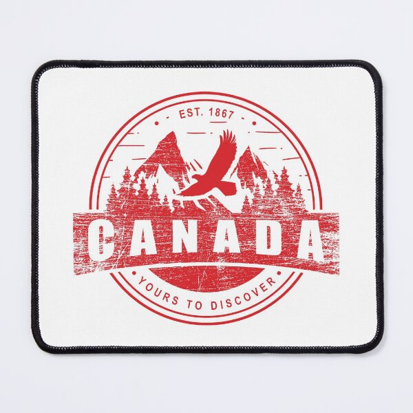 Item preview, Canada Mountains Yours to Discover Outdoor Lovers Canadian Nature Love - red designed and sold by Hurriyyatee.