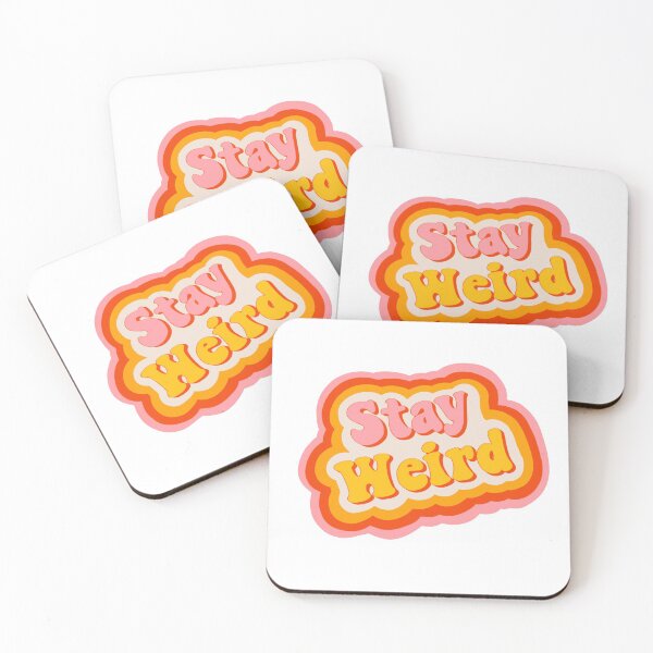 Item preview, Stay Weird Fun 70s retro style quote designed and sold by happyzo.