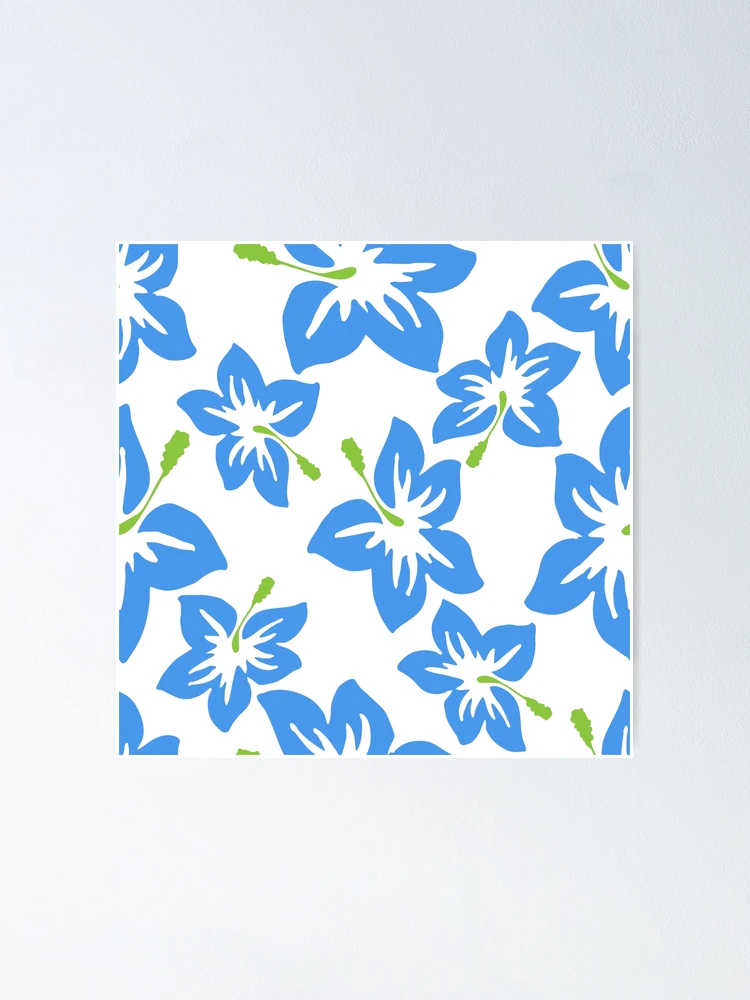 Thumbnail 1 of 3, Poster, Beautiful blue Flowers Pattern designed and sold by RafaelLima7.
