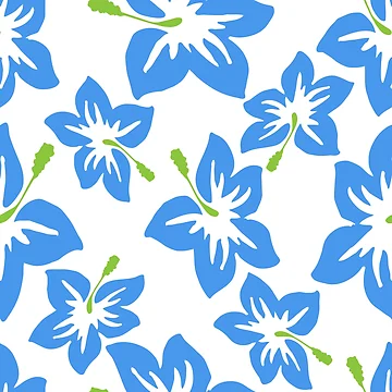 Artwork thumbnail, Beautiful blue Flowers Pattern by RafaelLima7