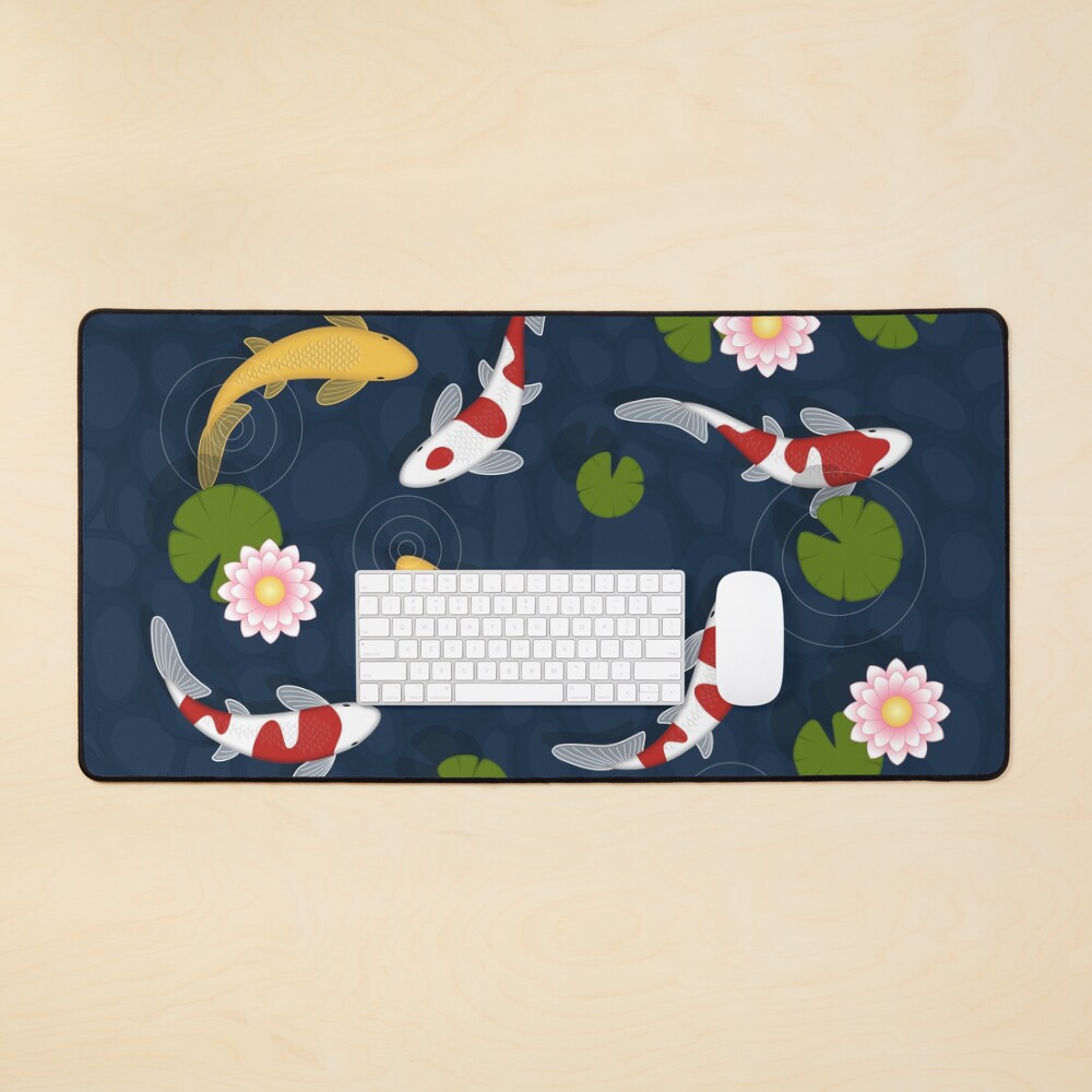 Japanese Koi Fish Pond Mouse Pad