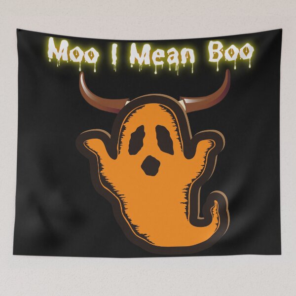 Item preview, Moo I Mean Boo Halloween Funny Cow Ghost Costume designed and sold by Bwaichigo.
