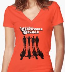 A Clockwork Orange Shadows Women's Fitted V-Neck T-Shirt