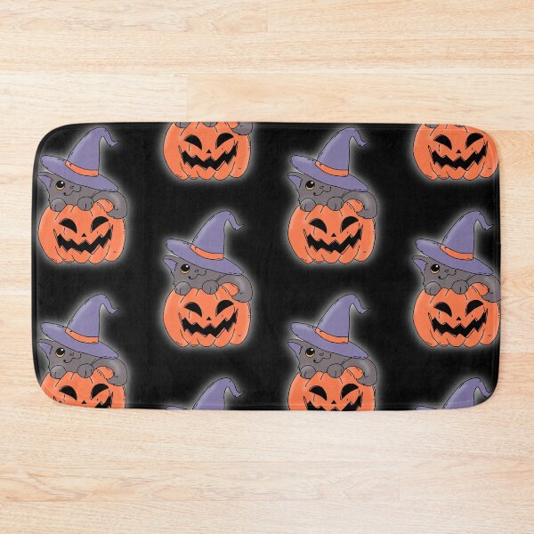 Item preview, Happy Halloween Cute Witch Cat on a Pumpkin Spooky designed and sold by Duundeed.