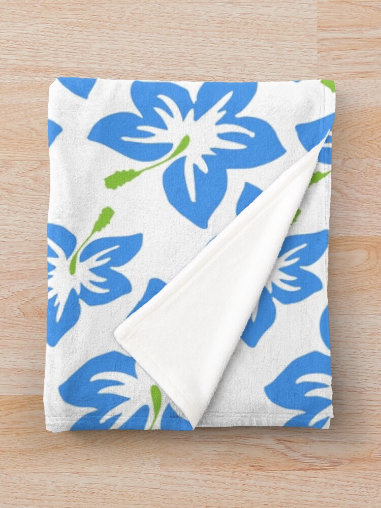 Thumbnail 3 of 6, Throw Blanket, Beautiful blue Flowers Pattern designed and sold by RafaelLima7.