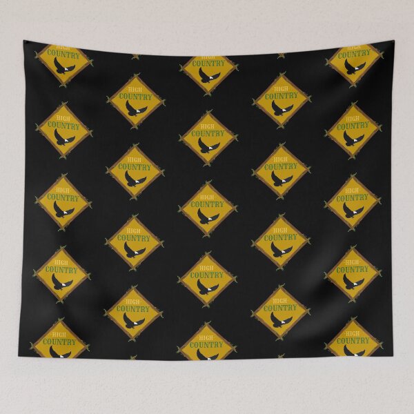 Item preview, High Country Log Diamond with Eagle-Brown on Black designed and sold by HighCountry2021.