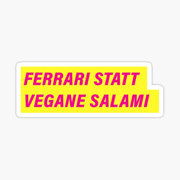 FERRARI STATT VEGANE SALAMI | FDP Design Sticker