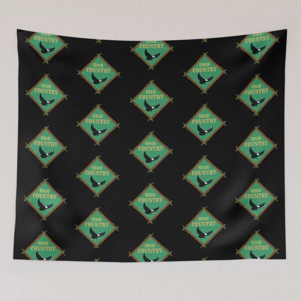 Item preview, High Country Log Diamond with Eagle-Green on Black designed and sold by HighCountry2021.