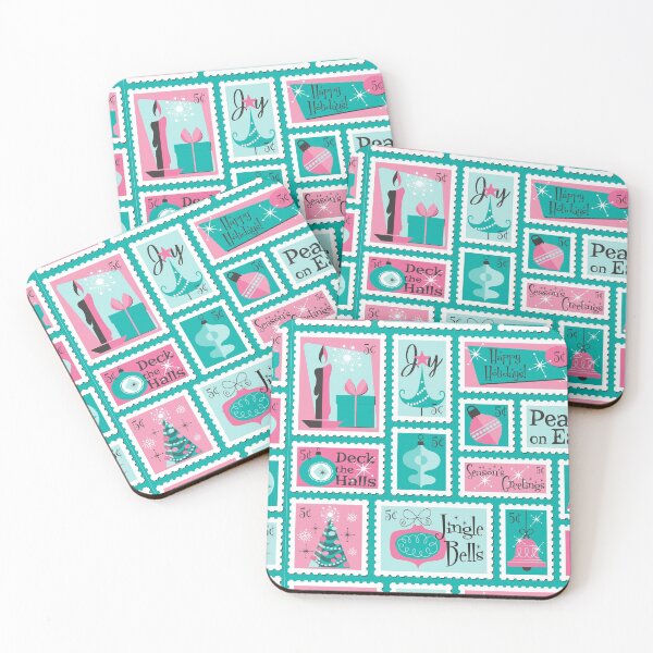 Item preview, Atomic Cafe MidCentury Holiday Stamps 1 designed and sold by implexity.