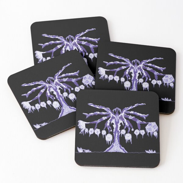 M.I. #123 |☽| Frozen Forest Fragment Coasters (Set of 4)