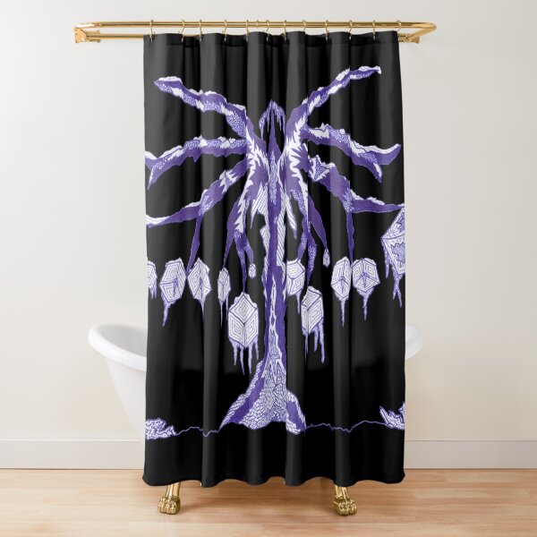 M.I. #123 |☽| Frozen Forest Fragment Shower Curtain
