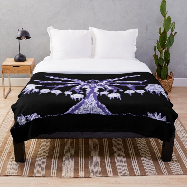 M.I. #123 |☽| Frozen Forest Fragment Throw Blanket