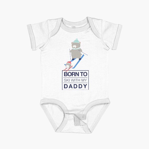 Aperçu de l'œuvre Je suis né pour skier avec mon père créée et vendue par dev7null.