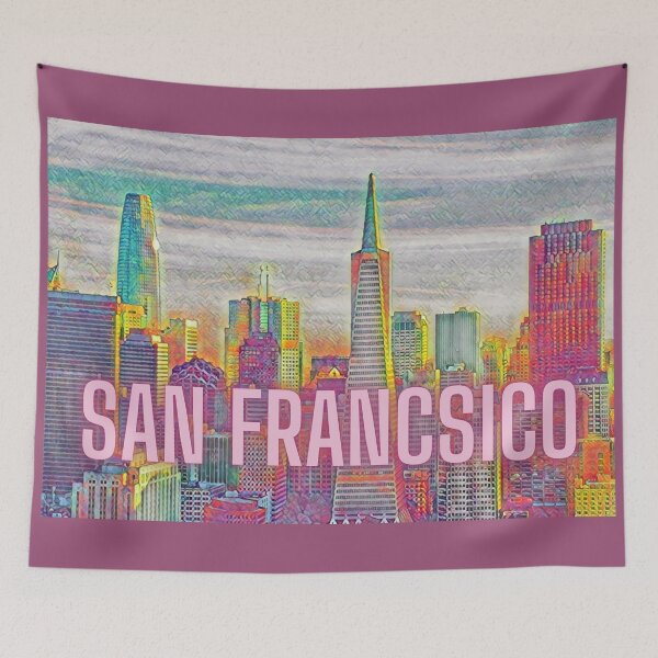 Item preview, San Francisco Skyline Neon Art designed and sold by barronangMedia.