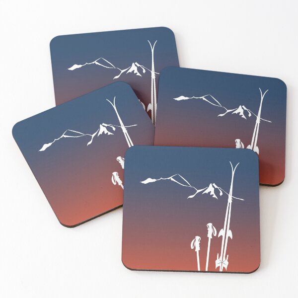 Item preview, snowy mountains powder ski gradient by leewarddesign designed and sold by leewarddesign.
