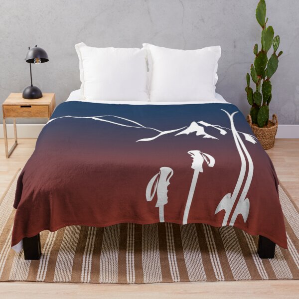 Item preview, snowy mountains powder ski gradient by leewarddesign designed and sold by leewarddesign.