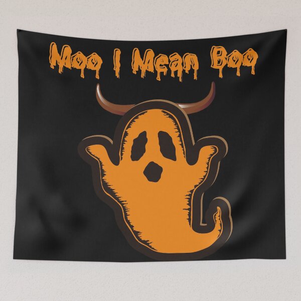 Item preview, Moo I Mean Boo Funny Halloween Cow designed and sold by Bwaichigo.
