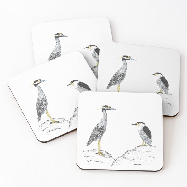 Item preview, Yellow-crowned and Black-crowned Night Heron designed and sold by obirdleyart.