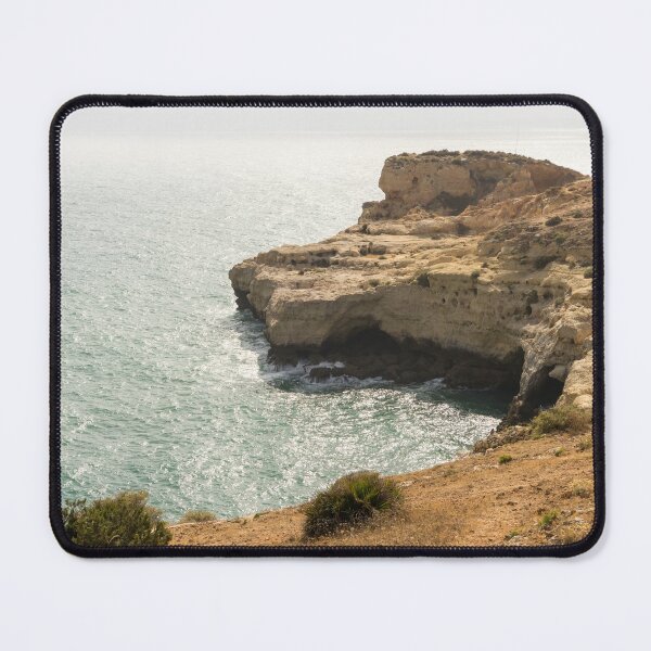 Item preview, Gold Coast Going Silver - Misty Algarvian Clifftop View at Carvoeiro Portugal designed and sold by Georgia Mizuleva.