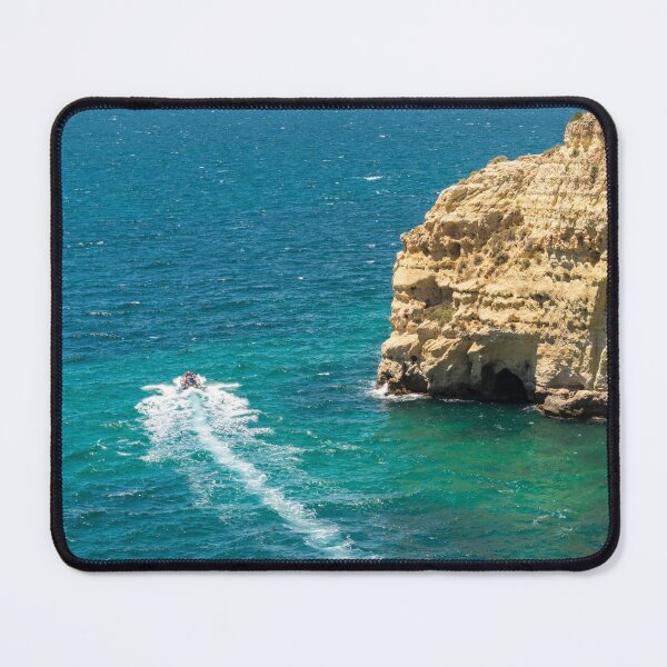 Item preview, Speeding Boat - Blue Coastal Trip at Carvoeiro Algarve Portugal designed and sold by Georgia Mizuleva.