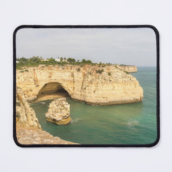 Item preview, Vale Covo in Gold and Turquoise - Large Seacave at Carvoeiro Algarve Portugal designed and sold by Georgia Mizuleva.