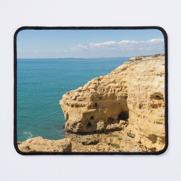 Item preview, Bold Azure and Gold - Impressive Seacliffs at Carvoeiro Algarve Portugal designed and sold by Georgia Mizuleva.
