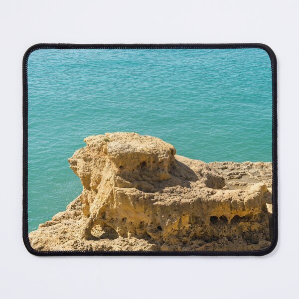 Item preview, Turquoise and Gold - Sea Sculpted Clifftop on Algarve Gold Coast in Portugal designed and sold by Georgia Mizuleva.