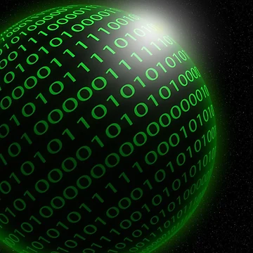 Artwork thumbnail, Green Matrix Sphere by RiggsBubble