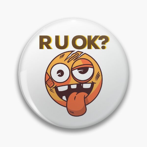 Item preview, Goofy r u ok emoji designed and sold by blueprint198686.