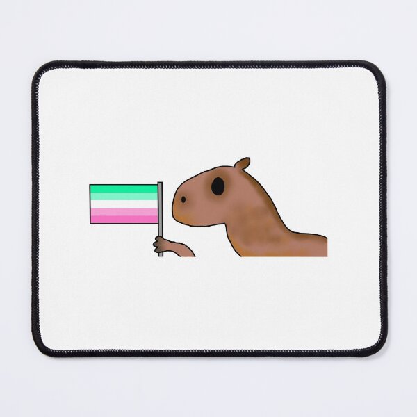 Item preview, capybara with abro flag designed and sold by EmoGayWorm.