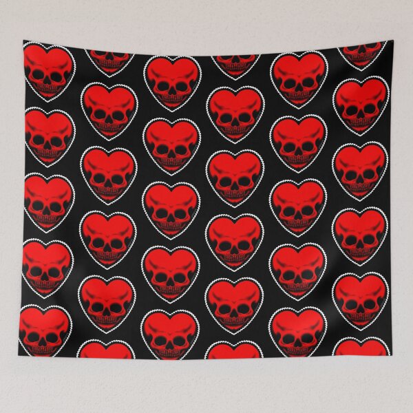 Item preview, Red Skull Heart designed and sold by MadeByJenBlack.