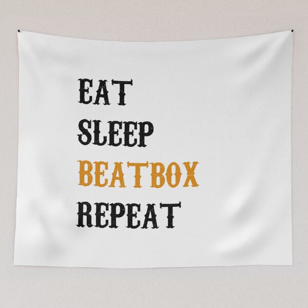 Item preview, Eat sleep beatbox repeat designed and sold by Aizyshop.