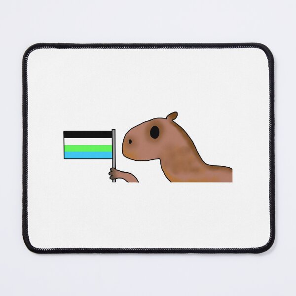 Item preview, capybara with quoi flag designed and sold by EmoGayWorm.