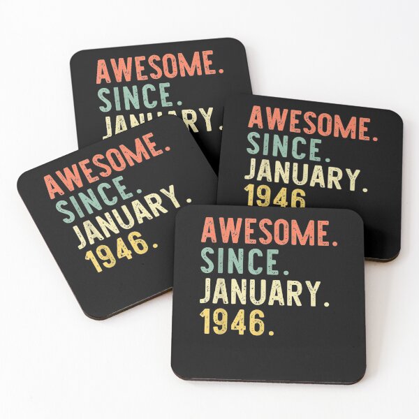 Item preview, Awesome Since January 1946 75th Gift Birthday 75 Years Old  designed and sold by bar0zysbertha.