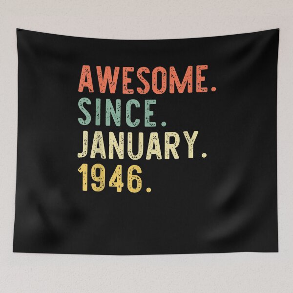 Item preview, Awesome Since January 1946 75th Gift Birthday 75 Years Old  designed and sold by bar0zysbertha.