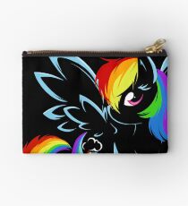 Rainbow Dash Black Zipper Pouch
