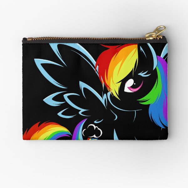 Rainbow Dash Black Zipper Pouch