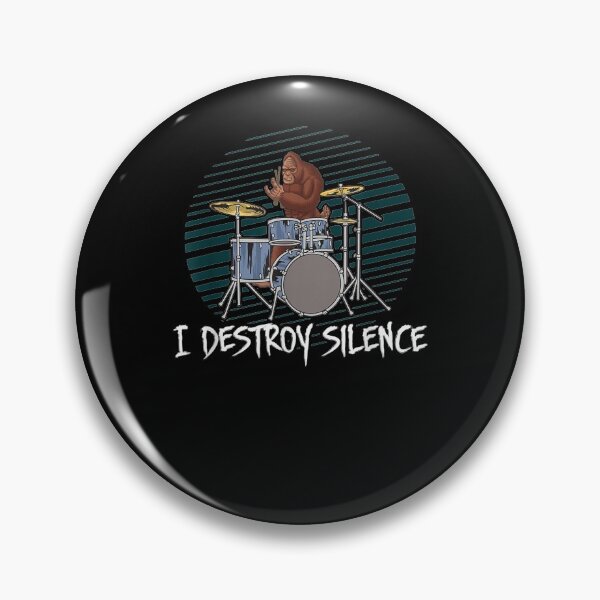 Item preview, I Destroy Silence Drums Bigfoot Drummer Funny  designed and sold by bar0zysbertha.