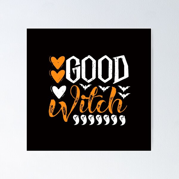 Item preview, Halloween - Witch Slogan - Good Witch Orange & White designed and sold by WearWolfDesigns.