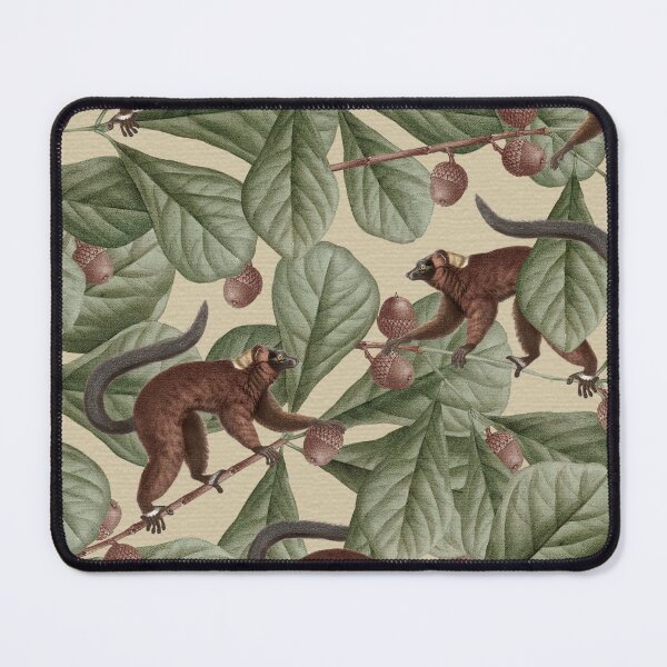 Item preview, Lemur seamless pattern background illustration designed and sold by Sarwat Reza.
