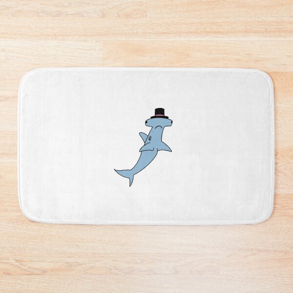 Item preview, Hammerhead shark wearing a top hat drawing designed and sold by Emily Snead.