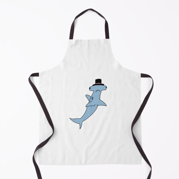 Item preview, Hammerhead shark wearing a top hat drawing designed and sold by Emily Snead.