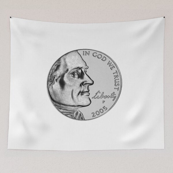 Item preview, US Jefferson Silver Nickel Coin Cash Liberty dollar 2005 designed and sold by Midwest-Goods.