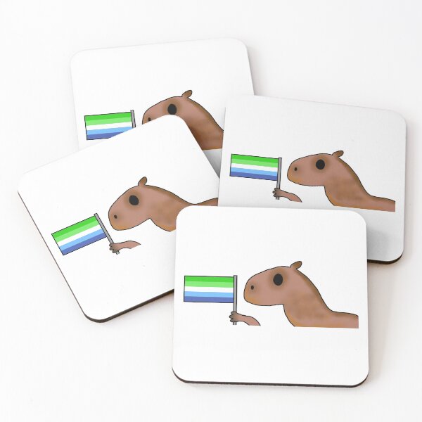 Item preview, capybara with aromid flag designed and sold by EmoGayWorm.