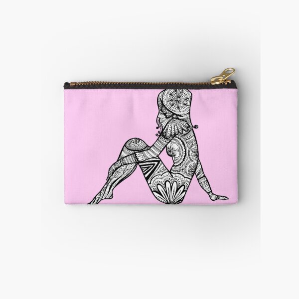 Item preview, Pink Hand Drawn Pattern Girl Sitting designed and sold by samantor.
