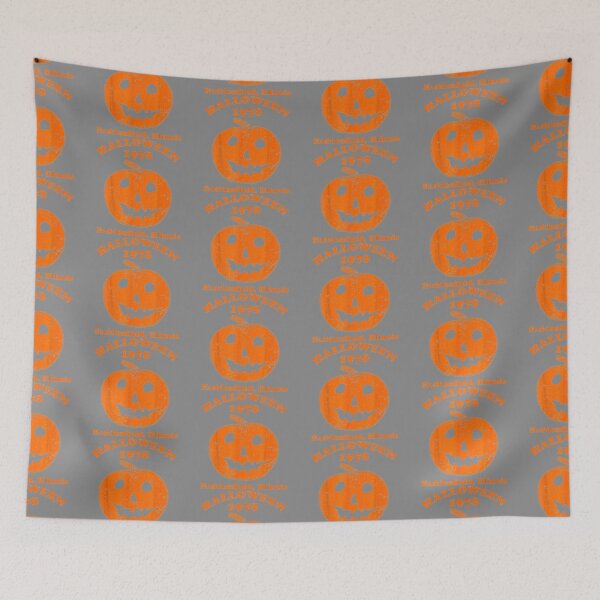 Item preview, Halloween 1978 Holiday Spooky Gift Myers Pumpkin Haddonfield Sweatshirt designed and sold by DyanStoy.